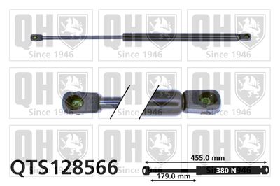 QUINTON HAZELL QTS128566 Амортизатор багажника и капота  для FIAT PUNTO (Фиат Пунто)