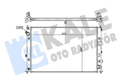 KALE OTO RADYATÖR 353885 Радиатор охлаждения двигателя  для HONDA CIVIC (Хонда Цивик)