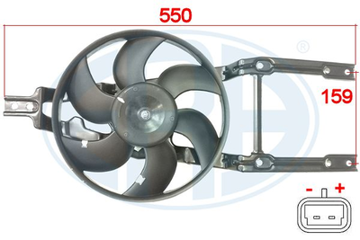 Вентилятор, охлаждение двигателя WILMINK GROUP WG2101728 для FIAT CINQUECENTO
