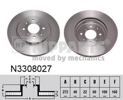 NIPPARTS N3308027 Тормозные диски NIPPARTS для SUZUKI SWIFT
