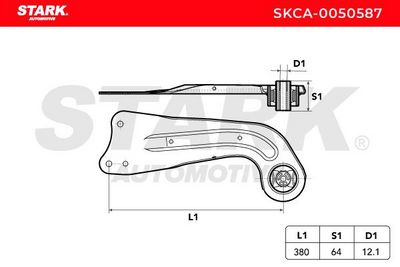 носач, окачване на колелата STARK SKCA-0050587
