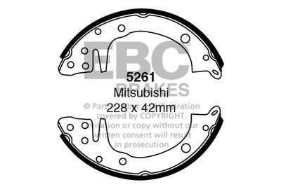 Комплект тормозных колодок EBC Brakes 5261 для MITSUBISHI LANCER