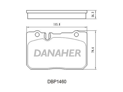 DANAHER DBP1460 Тормозные колодки и сигнализаторы  для LEXUS LS (_F2_) 400 (UCF20_)