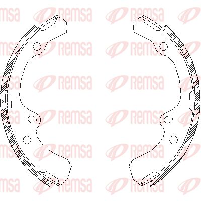REMSA 4391.00 Ремкомплект барабанных колодок для TOYOTA HILUX V Пикап (_N_, KZN1_, VZN1_) 2.4 D (LN85_, LN110, Ln90)