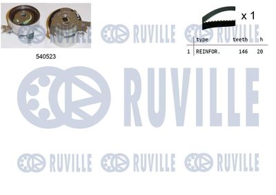 Комплект ремня ГРМ RUVILLE 550088 для OPEL CALIBRA