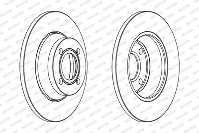 Remschijf set (2 stuks) Voor Links/Rechts past: AUDI 80 B4 1.6/1.9D/2.0 09.91-01.96