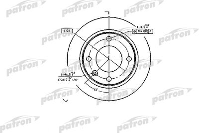 Тормозной диск PATRON PBD1122 для CITROËN XANTIA