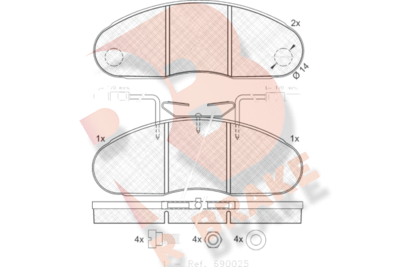 Комплект тормозных колодок, дисковый тормоз R BRAKE RB0994 для RENAULT MASTER