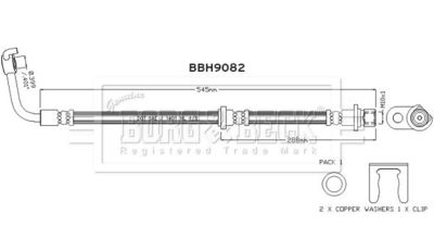 Brake Hose Borg & Beck BBH9082