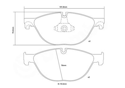 SET PLACUTE FRANA DE PERFORMANTA BREMBO 07D43501 2