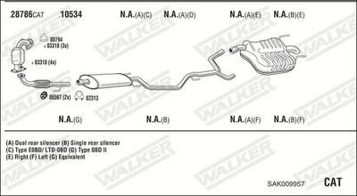 Изпускателна система WALKER SAK009957