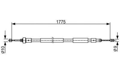 Тросик, cтояночный тормоз BOSCH 1 987 482 407 для CITROËN XSARA