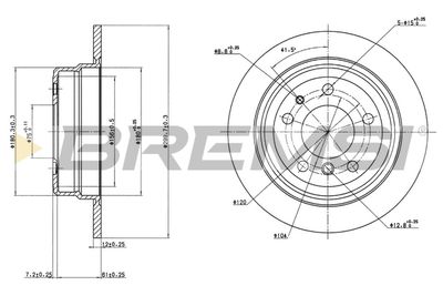 BREMSI CD6317S Тормозные диски  для BMW 7 (E32) 730 i,iL