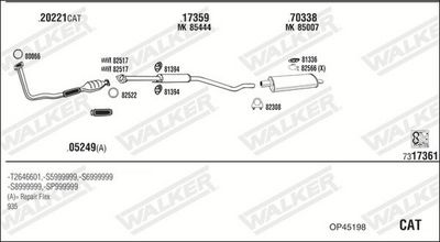 SISTEM DE ESAPAMENT WALKER OP45198