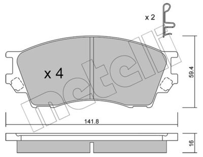 Комплект тормозных колодок, дисковый тормоз METELLI 22-0473-0 для FORD RANGER