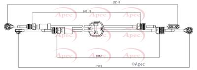 Cable Pull, manual transmission APEC CAB7025