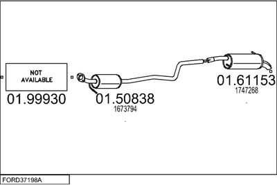 SISTEM DE ESAPAMENT MTS FORD37198A028239