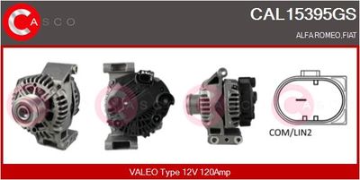 CASCO CAL15395GS Генератор  для ALFA ROMEO MITO (Альфа-ромео Мито)