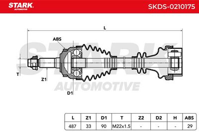 полуоска STARK SKDS-0210175
