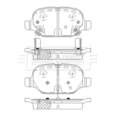 Комплект тормозных колодок, дисковый тормоз BORG & BECK BBP2620 для FIAT PANDA