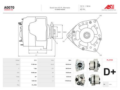 Alternator AS-PL A0070