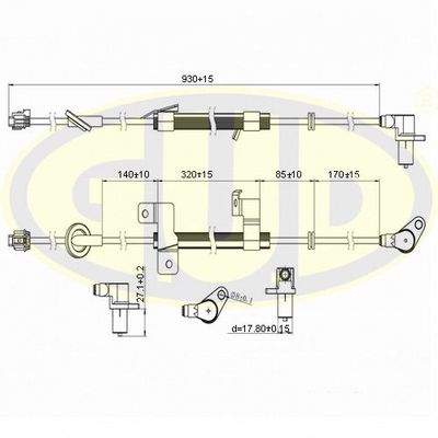 Датчик, частота вращения колеса G.U.D. GABS02408 для NISSAN CEFIRO