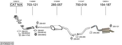 SISTEM DE ESAPAMENT BOSAL SYS02310