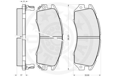 Brake Pad Set, disc brake 9686