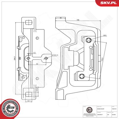 Zavěšení motoru ESEN SKV 75SKV121