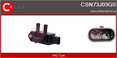 Senzor, tlak výfukového plynu CASCO CSN73J03GS
