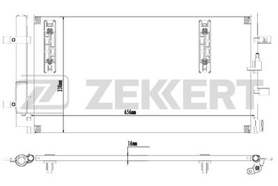 ZEKKERT MK-3179 Радіатор кондиціонера 