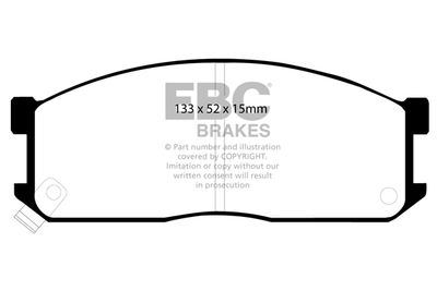 Комплект тормозных колодок, дисковый тормоз EBC Brakes DP683 для MAZDA E