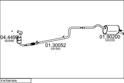 SISTEM DE ESAPAMENT MTS FIAT99760A018900