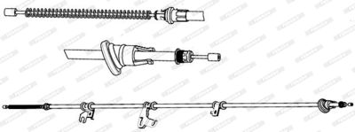 FERODO FHB434551 Трос ручного тормоза  для MITSUBISHI COLT VI (Z3_A, Z2_A) 1.3 LPG