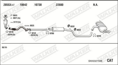 SISTEM DE ESAPAMENT WALKER SKK032750B