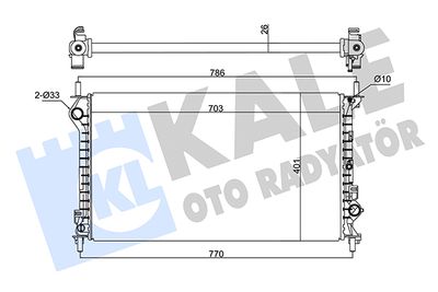 Радиатор, охлаждение двигателя KALE OTO RADYATÖR 124200 для FORD TOURNEO