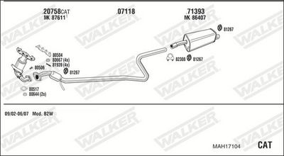 Изпускателна система WALKER MAH17104