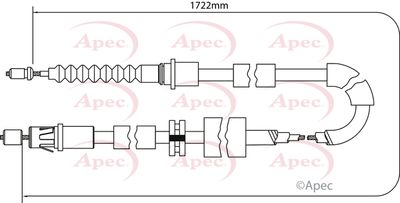 Cable Pull, parking brake APEC CAB1164