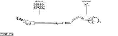 Układ wydechowy BOSAL SYS11189