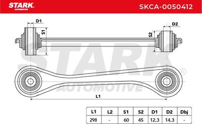 носач, окачване на колелата STARK SKCA-0050412