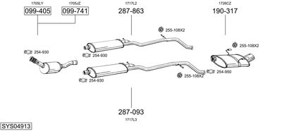 Układ wydechowy BOSAL SYS04913