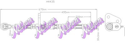 Тормозной шланг KAWE H4435 для HONDA PRELUDE