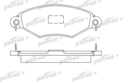 Комплект тормозных колодок, дисковый тормоз PATRON PBP1135 для PEUGEOT 206