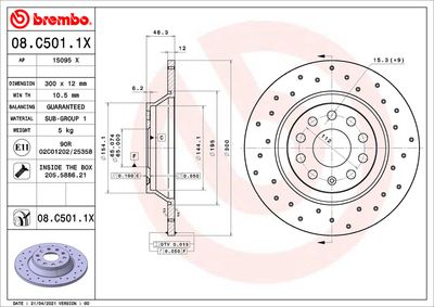 Bromsskiva BREMBO 08.C501.1X