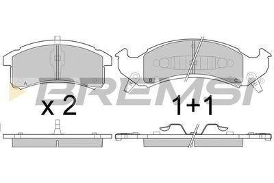 Комплект тормозных колодок, дисковый тормоз BREMSI BP2789 для CADILLAC FLEETWOOD
