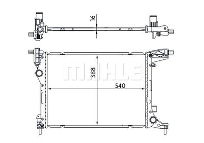 MAHLE CR 1663 000S Радиатор охлаждения двигателя  для FIAT 500L (Фиат 500л)