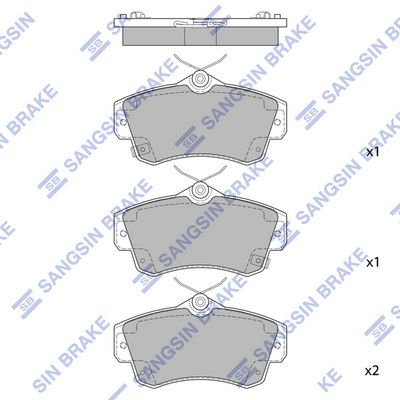 Комплект тормозных колодок, дисковый тормоз Hi-Q SP1359 для DODGE NEON