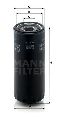 Filter, drifthydraulik MANN-FILTER WD 11 003