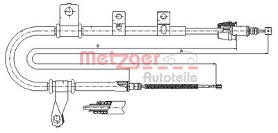 Тросик, cтояночный тормоз METZGER 17.2560 для HYUNDAI MATRIX