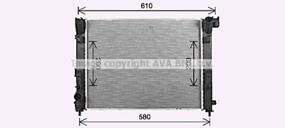 Радиатор, охлаждение двигателя AVA QUALITY COOLING DN2481 для RENAULT CAPTUR
